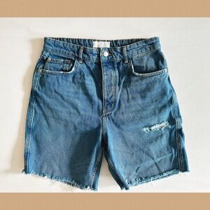 We The Free Denim Cut-Off Shorts size 29, Blue Distressed